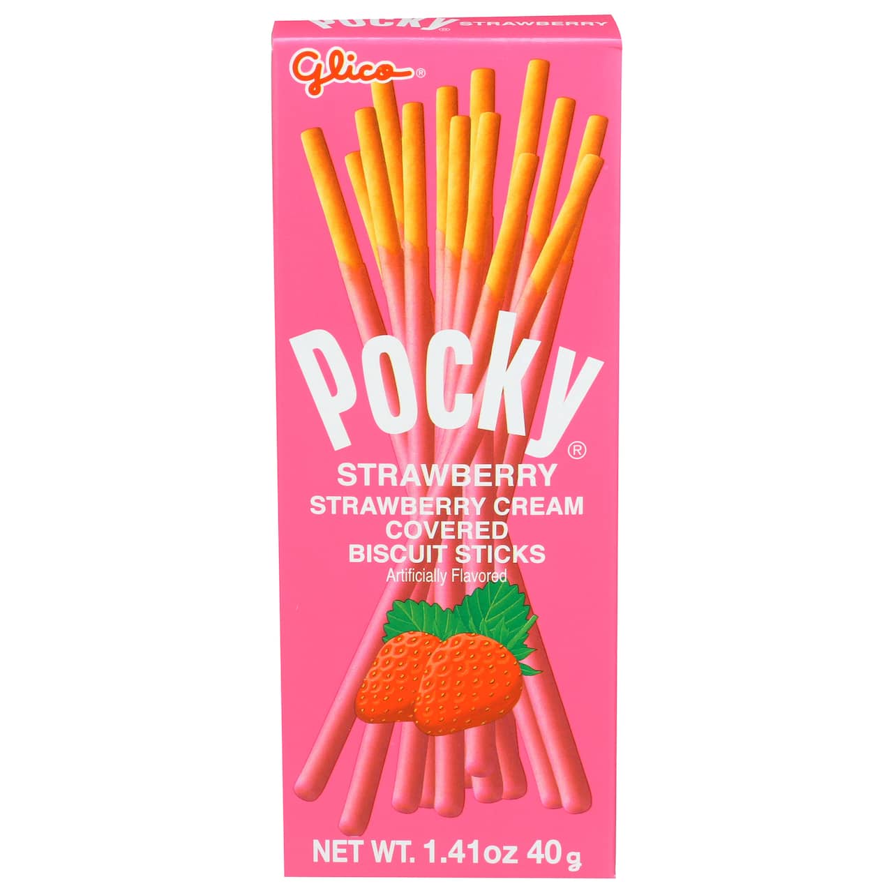 Glico Pocky Strawberry Cream Covered Biscuit Sticks